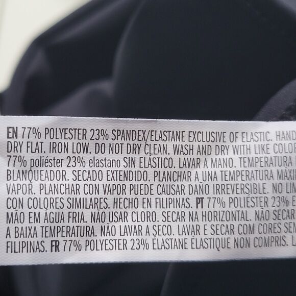 Forever 21 Black Mock Neck Criss Cross Open Back Long Sleeve Crop Top XS - Picture 7 of 7